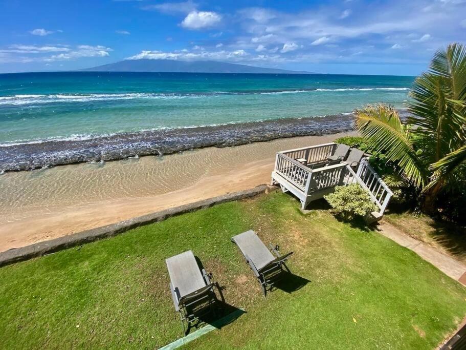 Oceanfront With Aircon-Hear The Waves-Amazing Views-Wifi Apartment ลาไฮนา ภายนอก รูปภาพ