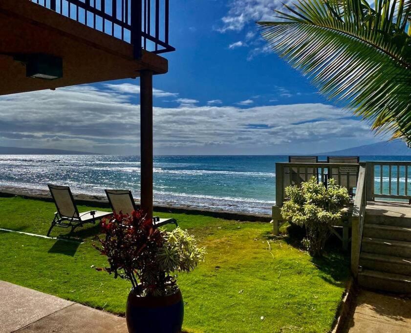 Oceanfront With Aircon-Hear The Waves-Amazing Views-Wifi Apartment ลาไฮนา ภายนอก รูปภาพ